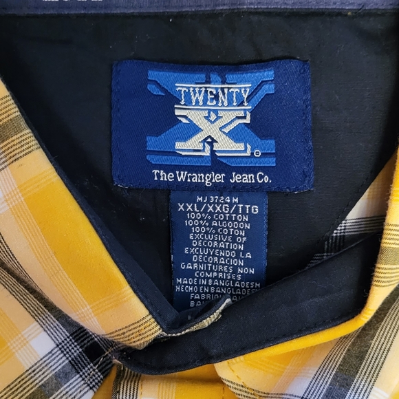 Twenty X wrangler Jean Co. Western shirt size XXL - Picture 5 of 5